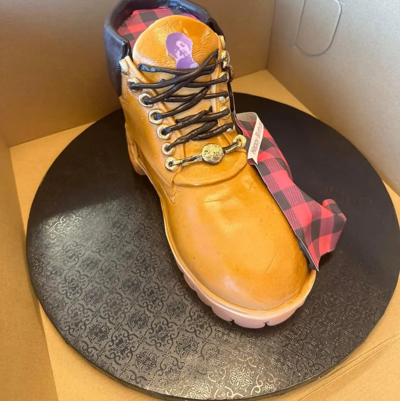Hand-decorated cake