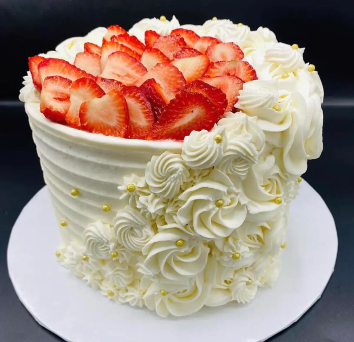 Fancy strawberry custom cake