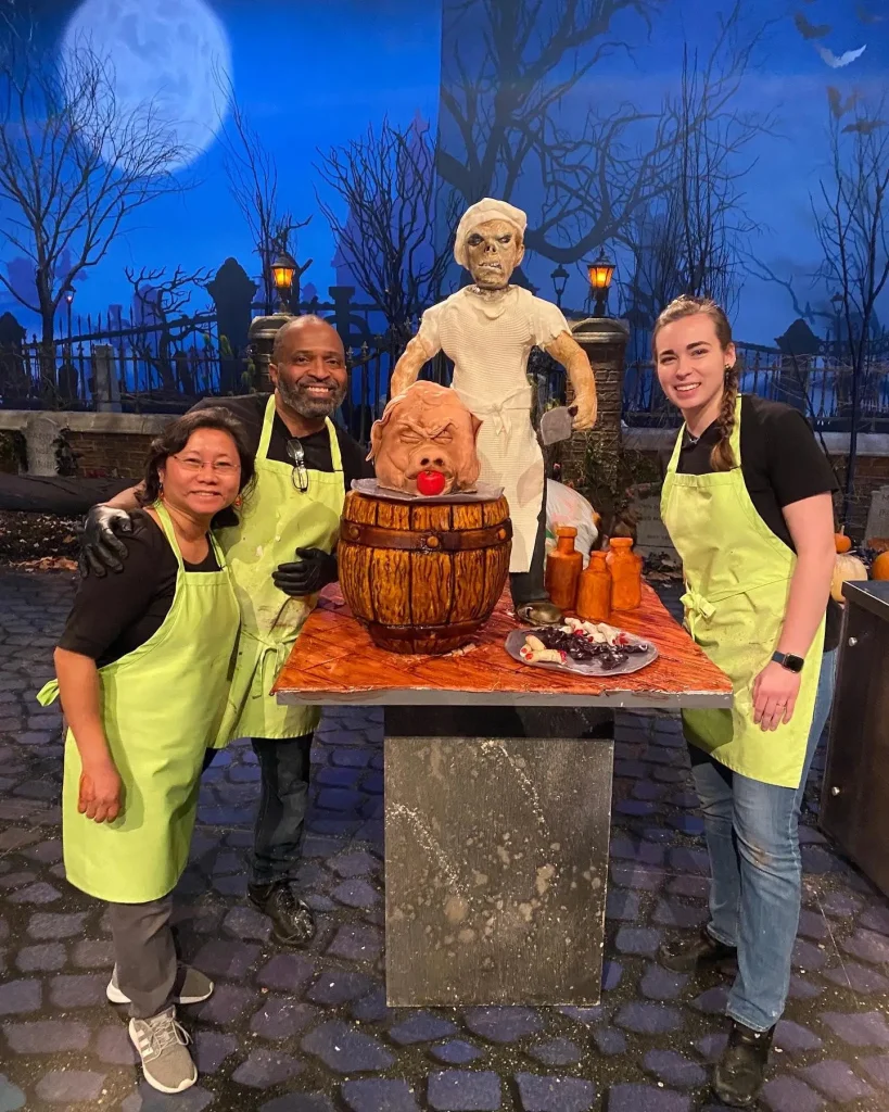 Team Squad Ghouls with their finished Halloween Wars showpiece